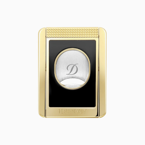 S.T. Dupont Cigar Cutter-Stand Chrome Black / Yellow Gold