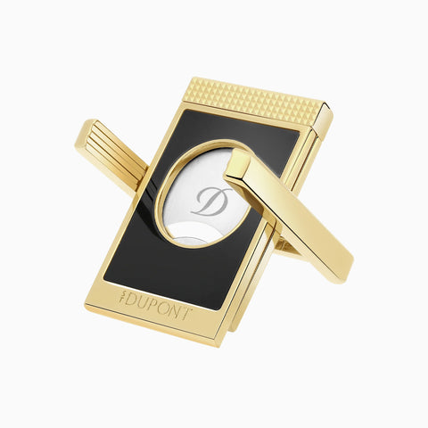 S.T. Dupont Cigar Cutter-Stand Chrome Black / Yellow Gold