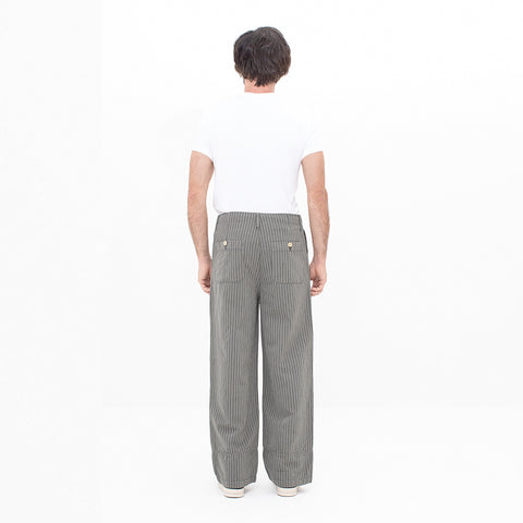 Visvim EX Wide Chino Pants Stripes Navy