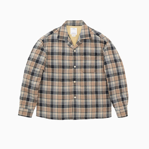 Visvim Keesey Check Down Jacket Beige