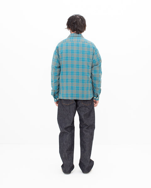 Visvim Keesey Check Down Jacket Beige