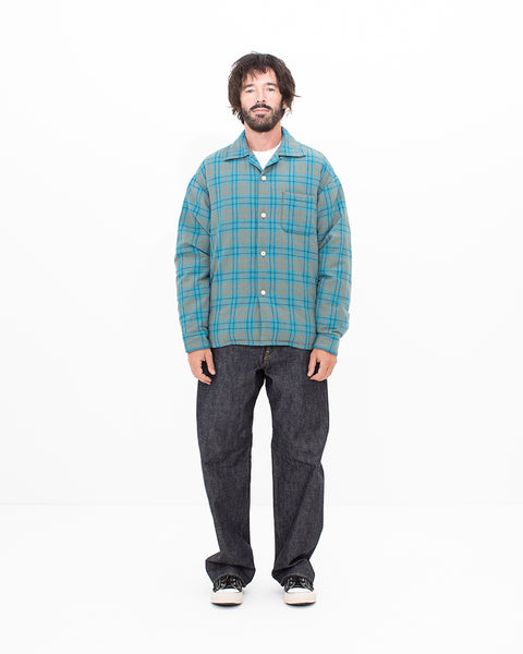 Visvim Keesey Check Down Jacket Beige