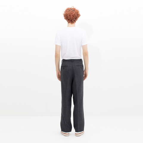 Visvim Wide Slacks Black