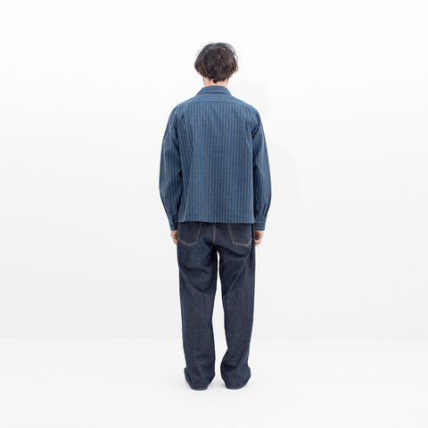 Visvim Keesey Shirt Stripes L/S Navy