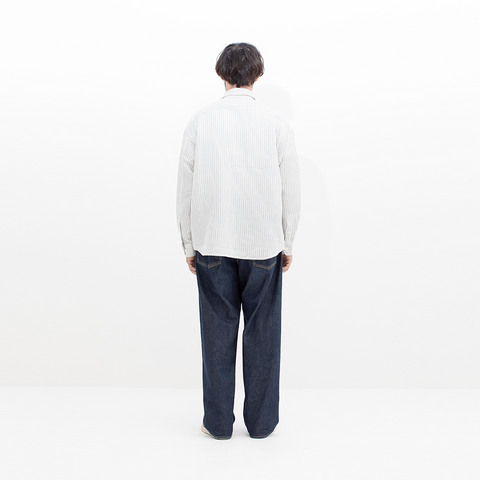 Visvim Lumber L/S White Stirpe