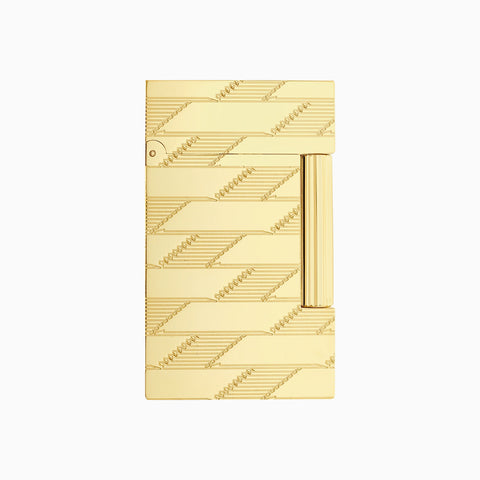 S.T. Dupont Ligne 2 Guilloche Lighter Monogram 1872 Golden