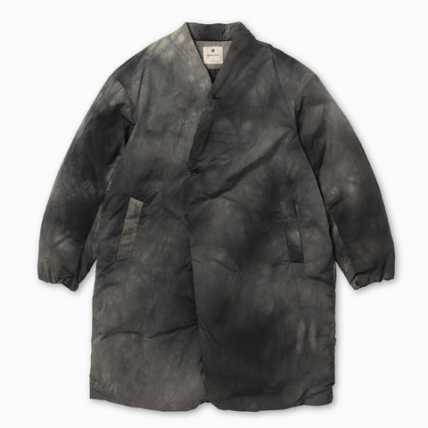 Snow Peak Shibori Dyeing Down Coat Charcoal