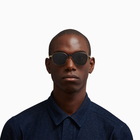 Mykita Fir MH7 Pitch Black / Glossy Gold - Polarized Pro Green 15
