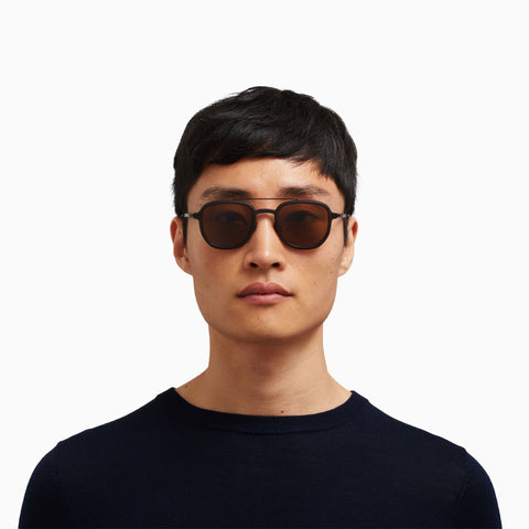 Mykita Alder MH6 Pitch Black / Black - Polarized Pro Amber Brown