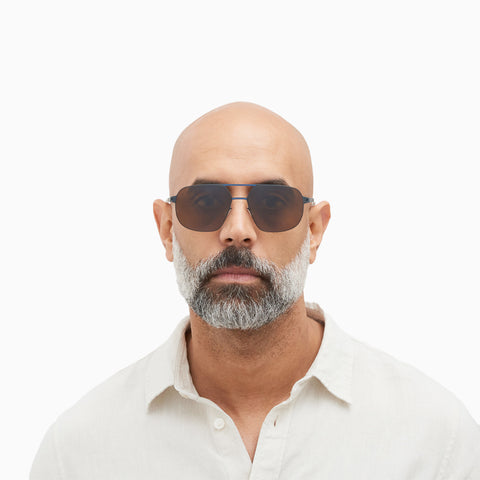 Mykita Angus Indigo / Yale Blue - Polarized Pro Amber Brown