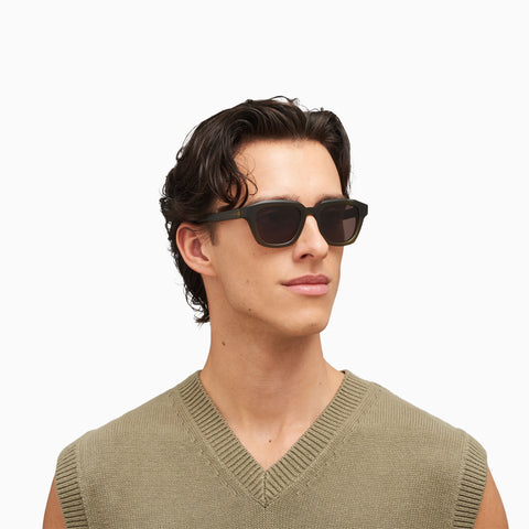 Mykita Kiene Chilled Raw Peridot / Silver - Brown Solid