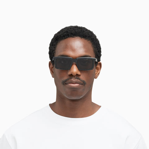 Mykita Dakar Chilled Raw Black Havana / Silver - Dark Grey Solid