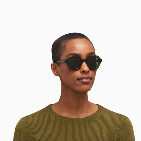 Mykita Teshi C158 Peridot / Shiny Silver - Raw Green Solid