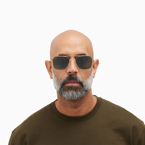 Mykita Riku Gold / Black - Polarized Pro Green 15