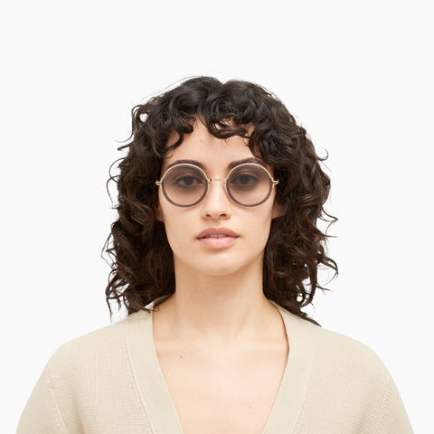 Mykita Monroe A83-Champagne Gold - Clear Ash / Original Grey Gradient