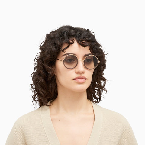 Mykita Monroe A83-Champagne Gold - Clear Ash / Original Grey Gradient