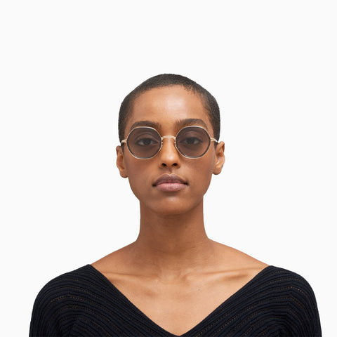 Mykita Alya A83-Champagne Gold / Clear Ash - Original Grey Gradient
