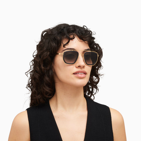 Mykita Ferlo MH7 Pitch Black / Glossy Gold - Raw Black Gradient