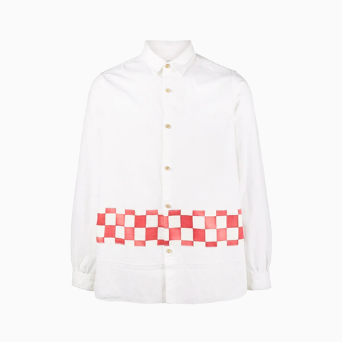 Visvim Longrider Shirt Checkerboard Border Red