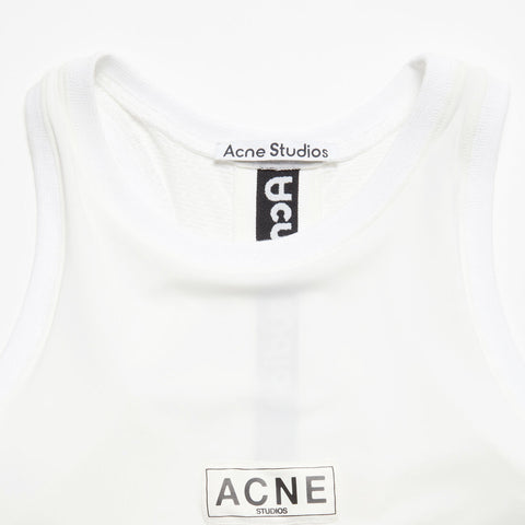 Acne Studios Logo Tank Top Optic White