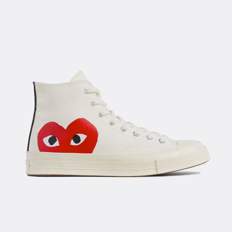 Comme des Garçons Play Converse Chuck Taylor High Top White