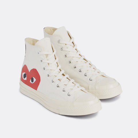 Comme des Garçons Play Converse Chuck Taylor High Top White