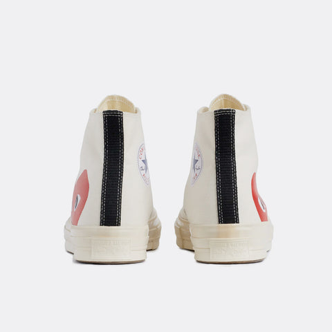 Comme des Garçons Play Converse Chuck Taylor High Top White