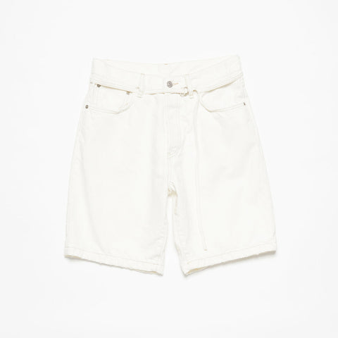 Acne Studios Loose Fit Denim Shorts Off White