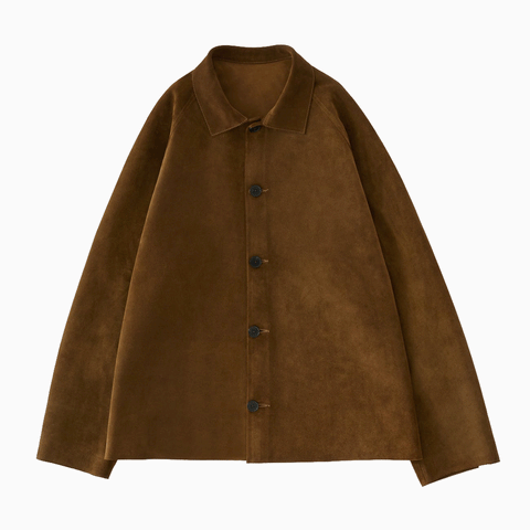 Studio Nicholson Bowe Suede Jacket Mustard