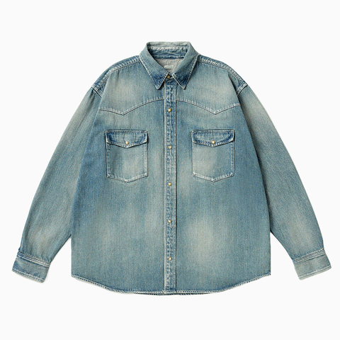 A.PRESSE Vintage Western Denim Shirt Indigo