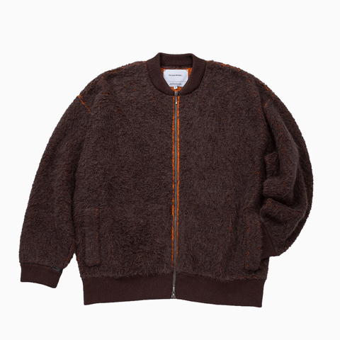 The Inoue Brothers Suri Bomber Jacket Dark Brown / Orange