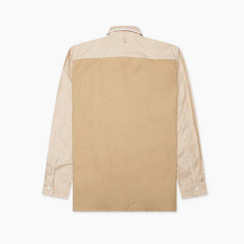 Junya Watanabe MAN Two Tone Button Up Shirt Beige