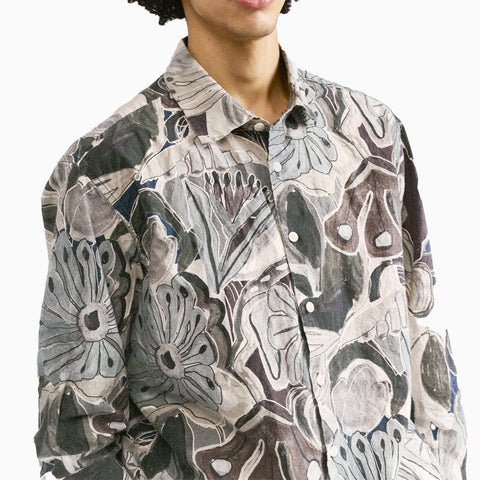 Casey/Casey Big Raccourcie Shirt Print Greys