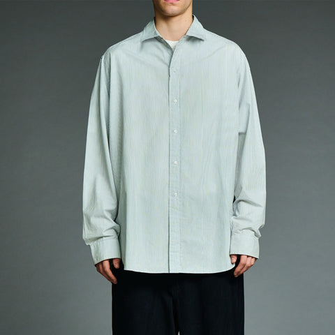 A.PRESSE Spread Collar Shirt Green