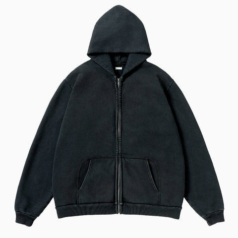 A.PRESSE Vintage Zip Sweat Hoodie Black