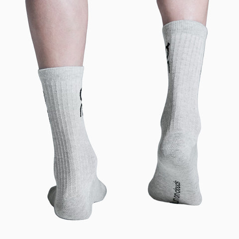 On Logo Sock High 3P Heather Gray
