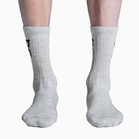 On Logo Sock High 3P Heather Gray