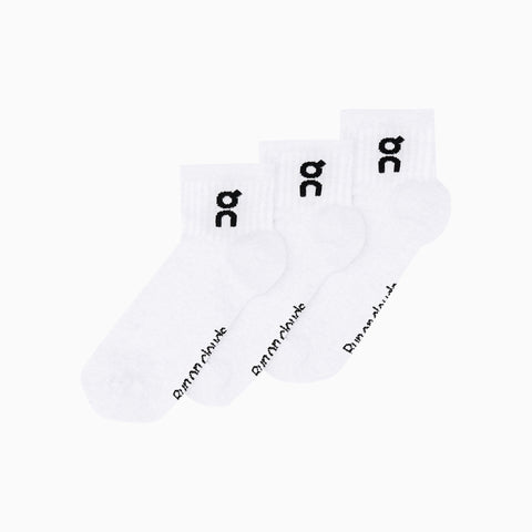 On Logo Sock Mid 3P White