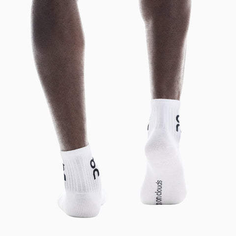 On Logo Sock Mid 3P White