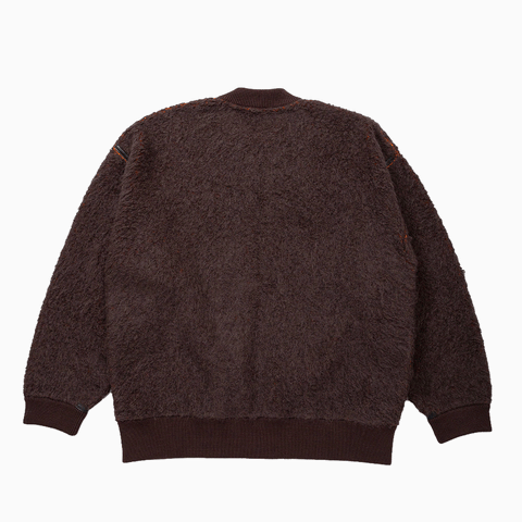 The Inoue Brothers Suri Bomber Jacket Dark Brown / Orange