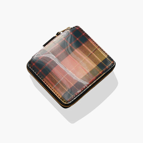 Comme Des Garçons Lenticular Tartan Zip Pouch Red / Yellow