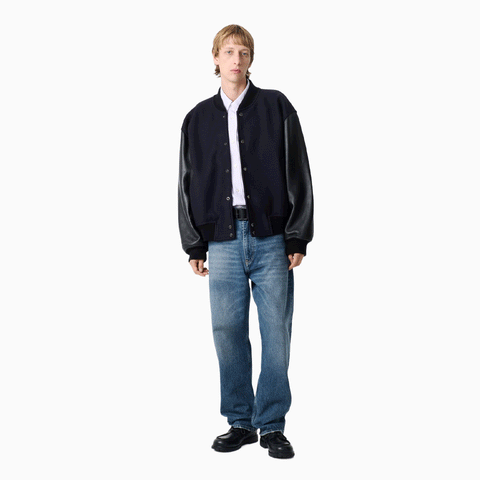Studio Nicholson Riso Straight Leg Denim Pant Worn Wash Indigo