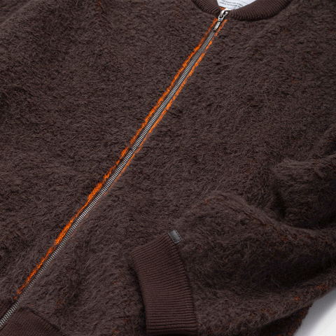 The Inoue Brothers Suri Bomber Jacket Dark Brown / Orange