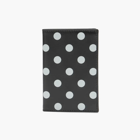 Comme Des Garçons Wallet Polka Dot Printed Black