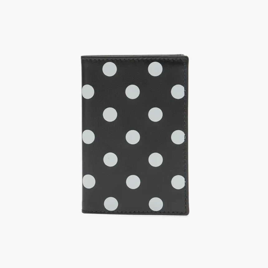 Comme Des Garçons Wallet Polka Dot Printed Black