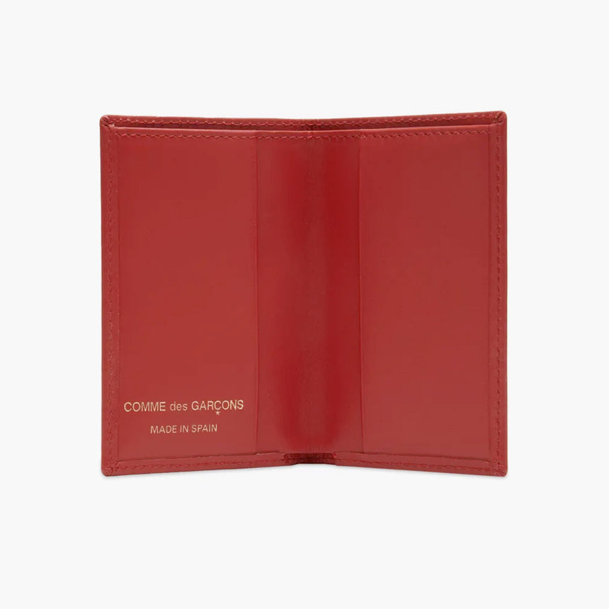 Comme Des Garçons Wallet Polka Dot Printed Red