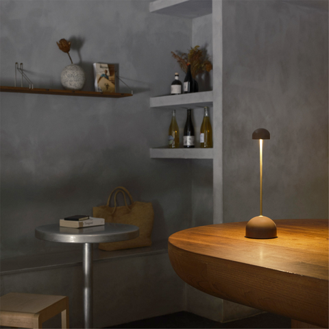 Mozaik Marset Sips Outdoor Portable Table Lamp Chocolate Gold