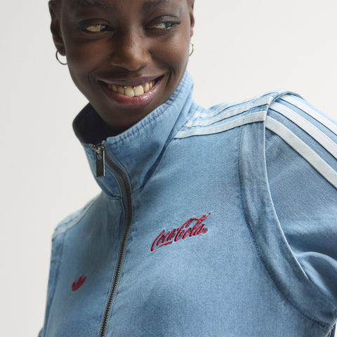 adidas Originals x Coca-Cola Firebird Reg Denim Track Top Light Denim