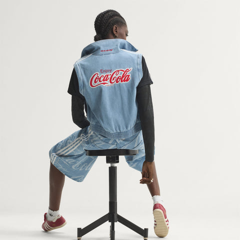 adidas Originals x Coca-Cola Firebird Reg Denim Track Top Light Denim