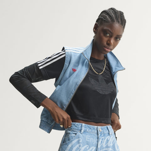 adidas Originals x Coca-Cola Firebird Reg Denim Track Top Light Denim
